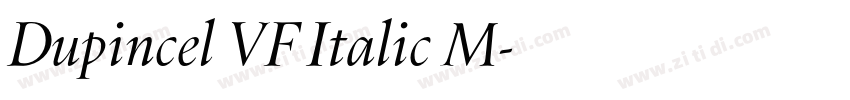 Dupincel VF Italic M字体转换